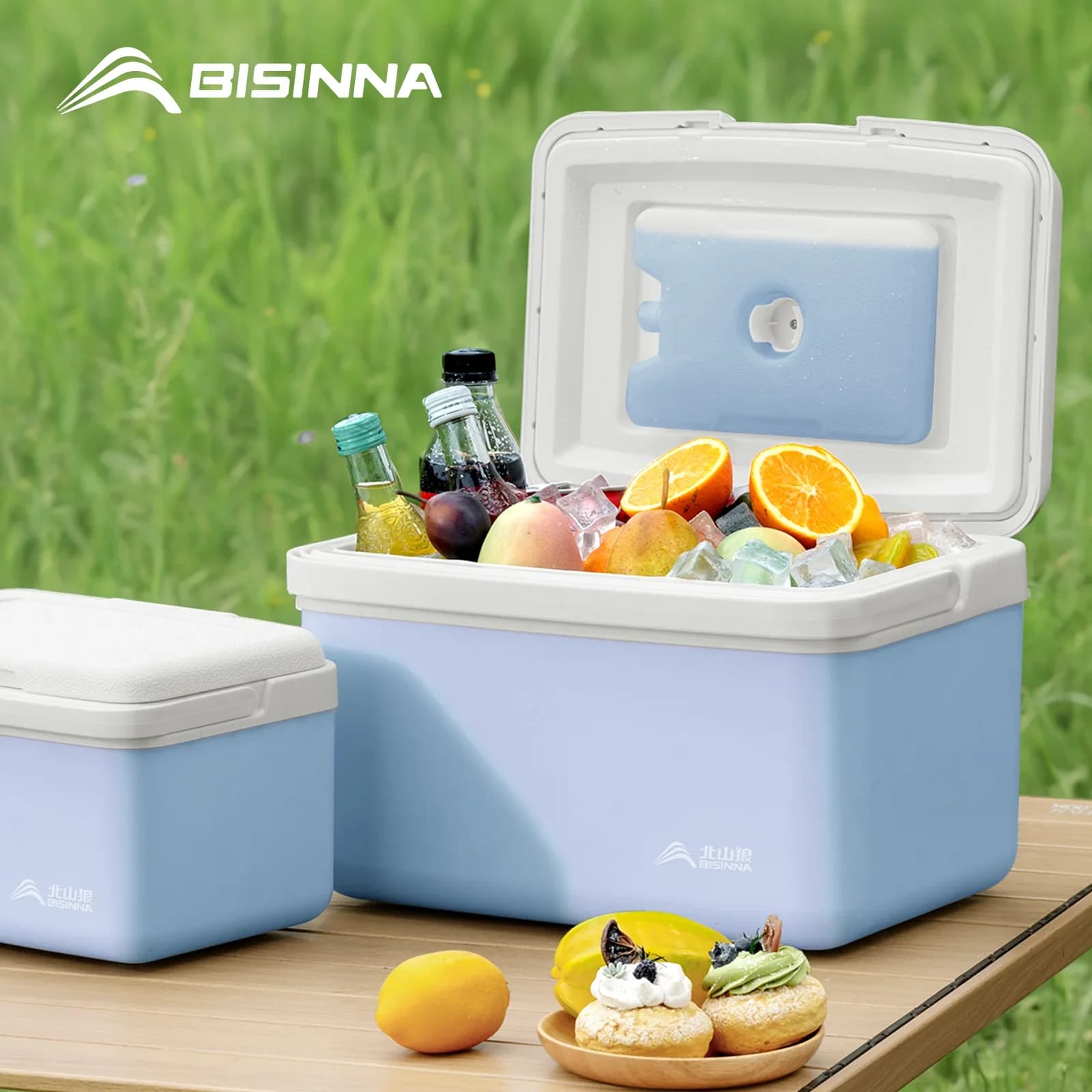BISINNA pārnēsājama dzesēšanas kaste kempingam un makšķerēšanai 6L/9L/15L