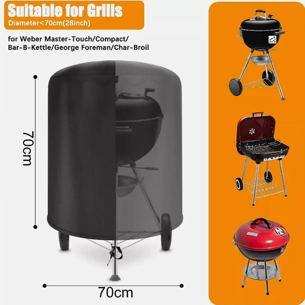 Raweao ūdensnecaurlaidīgs apaļā grila pārsegs Weber grilam, 57 cm