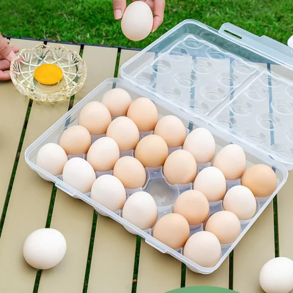 Plastmasas olu uzglabāšanas trauks ar vāku