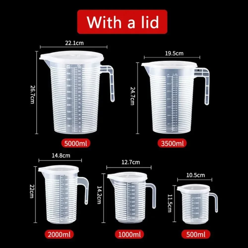 Virtuves mērtrauks ar skalu, 100–5000 ml