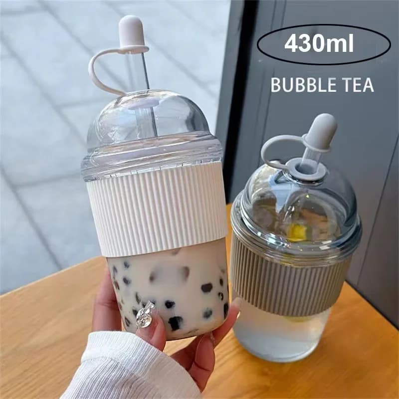 Pārnēsājama krūze ar salmiņu 430 ml