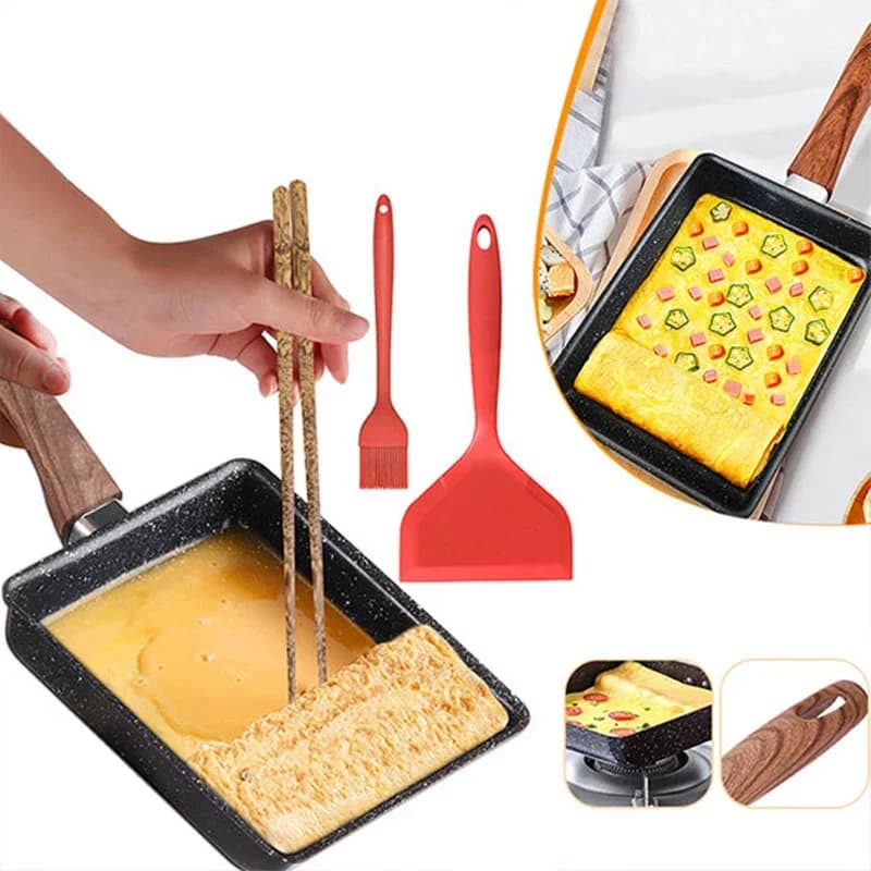 Tamagoyaki panna japāņu omletei, nepiedegoša