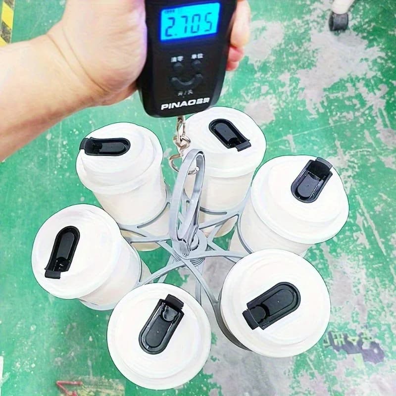 Salokāms pārnēsājams dzērienu turētājs 6 glāzēm, 1/2 gab.