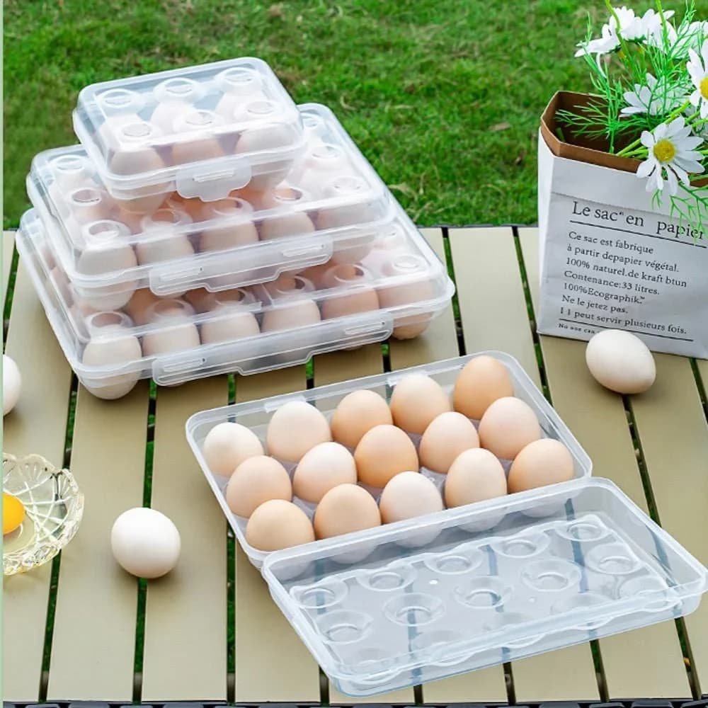 Plastmasas olu uzglabāšanas trauks ar vāku