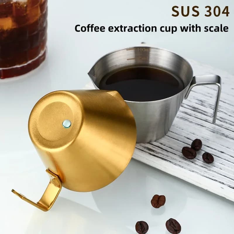 304 nerūsējošā tērauda espresso mērkrūze ar skalu
