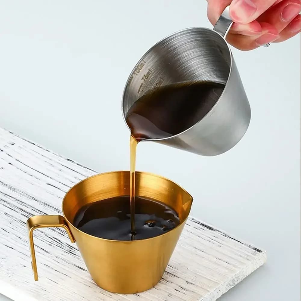 304 nerūsējošā tērauda espresso mērkrūze ar skalu