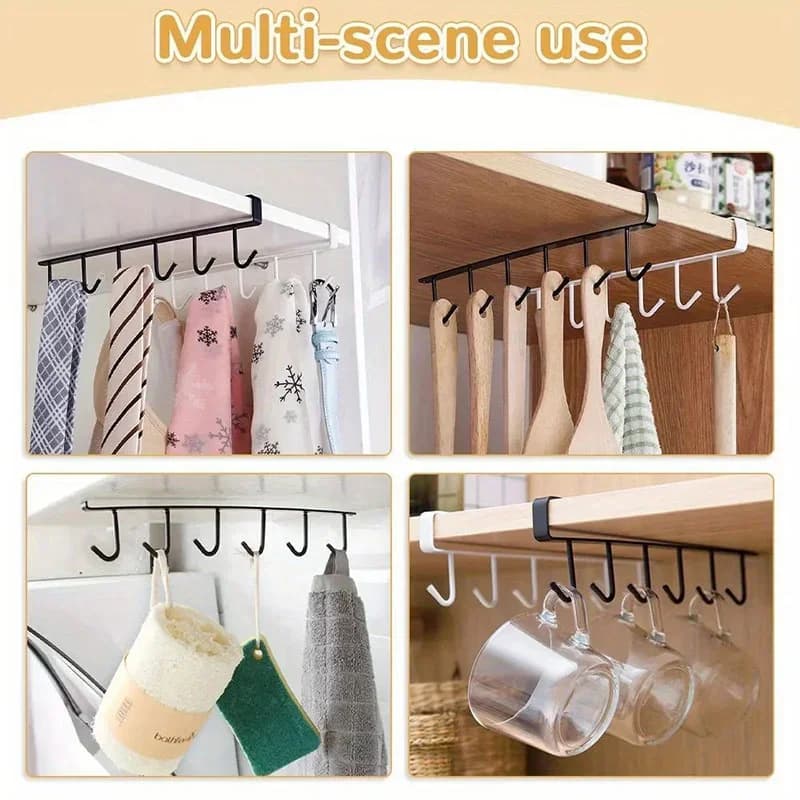 Virtuves pakaramais ar 6 āķiem krūzēm un piederumiem